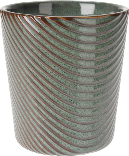 Osłonka ceramiczna na doniczkę zielona 13 x 14 cm Koopman