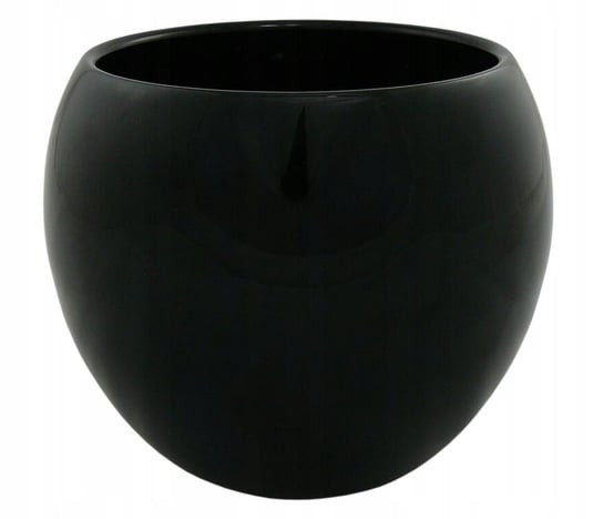 Osłonka ceramiczna na kwiaty czarna 14 x 13 cm Inny producent