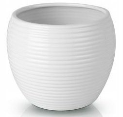 Osłonka Doniczka Ceramiczna Biała 16X16 cm POLNIX