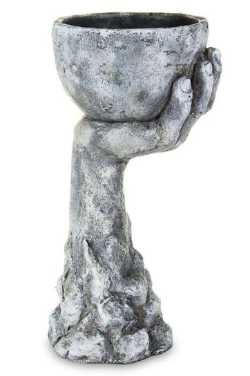 Osłonka Doniczka Ręka 36,5 cm Betonowa Szara Pigmejka