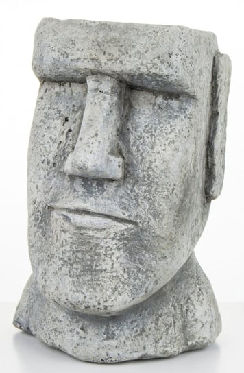 Osłonka głowa ceramika MOAI135520, Szary, 16x10x10 cm Home Design