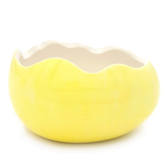 Osłonka jajko wielkanocne doniczka skorupka żółta 13 cm Inny producent
