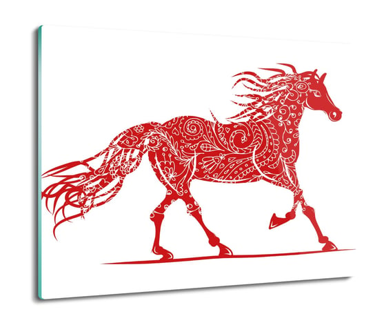 osłonka kuchenna druk Czerwony koń obrazek 60x52, ArtprintCave ArtPrintCave