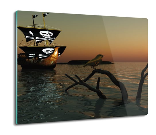 osłonka kuchenna druk Statek pirat morze 60x52, ArtprintCave ArtPrintCave