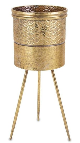 Osłonka kwietnik nóżki złota metalowa 72 cm Art-Pol