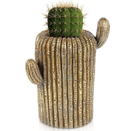 Osłonka na doniczkę złota kaktus 34,5 cm Vilde