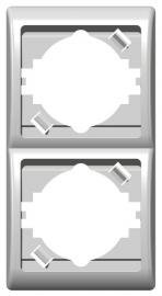 Ospel Efekt biały - ramka podwójna R-2FV/00 OSPEL