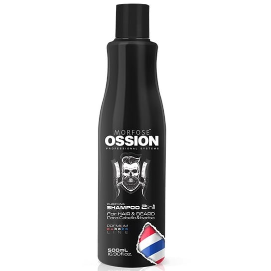 Ossion Premium Barber Purifying Shampoo 2in1 For Hair and Beard szampon 2w1 do włosów i brody 500ml Morfose