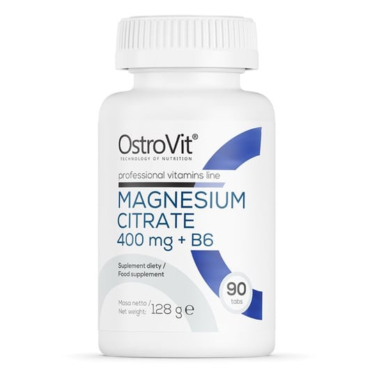 OstroVit Cytrynian Magnezu 400 mg + B6 - Suplement diety, 90 tabletek OstroVit