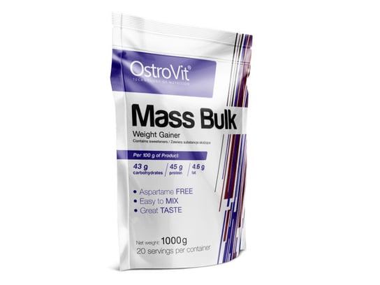 OstroVit, Gainer, Mass Bulk, 1000 g, truskawka-banan OstroVit