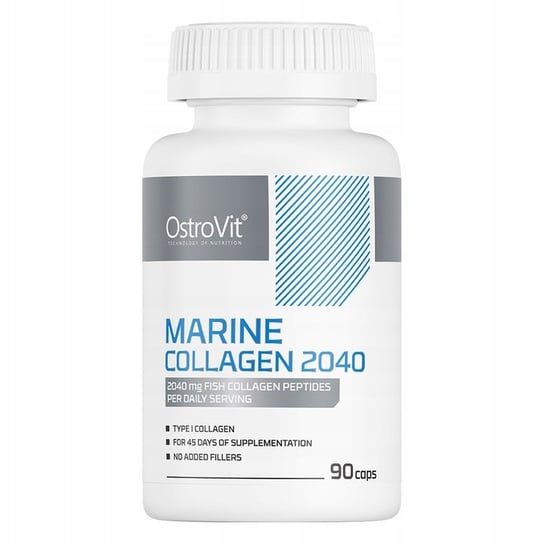 OstroVit, Marine Collagen Kolagen Morski 2040mg, Suplement diety, 90 kaps. OstroVit