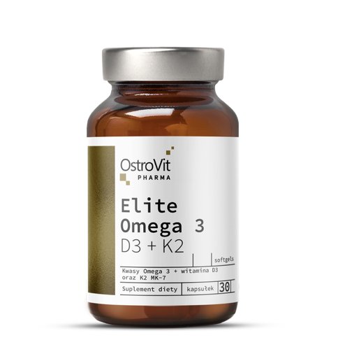 OstroVit Pharma, Elite Omega 3 D3 + K2, 30 kaps. OstroVit