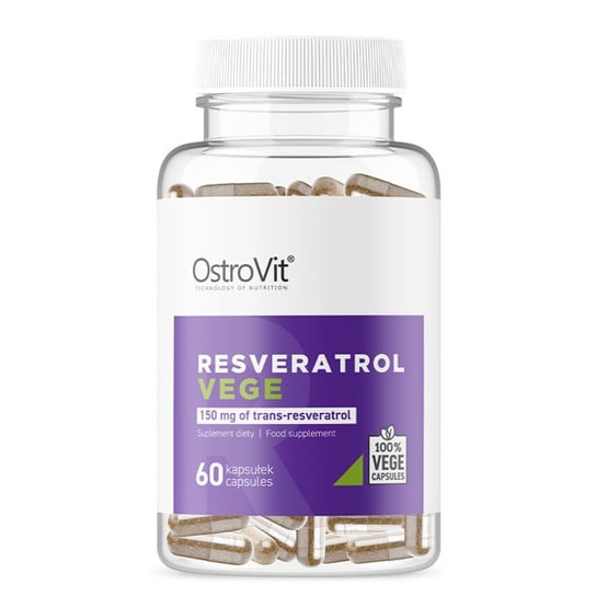 OstroVit Resweratrol VEGE Suplement diety, 60 kaps. zdrowy układ sercowo-naczyniowy OstroVit