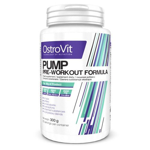 Ostrovit, Suplement diety, Pump Pre-Workout Formula, cytryna, 300 g OstroVit