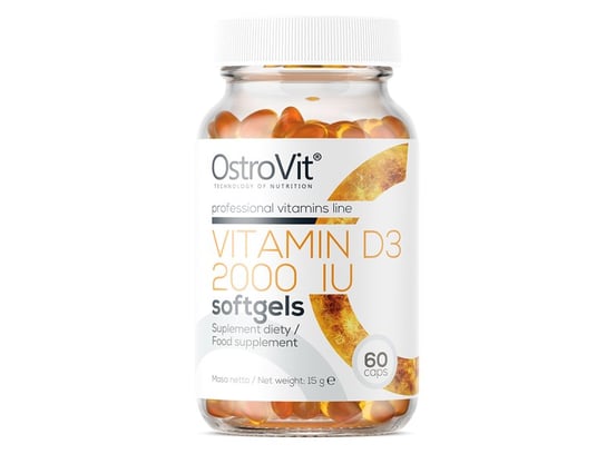 OstroVit, Suplement diety, Vitamin D3 2000 IU Softgels, 60 kapsułek OstroVit