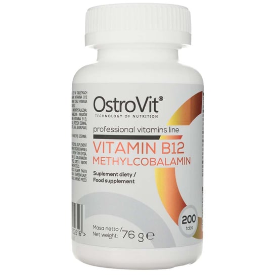 OstroVit Witamina B12 Metylokobalamina - Suplement diety, 200 tabletek OstroVit