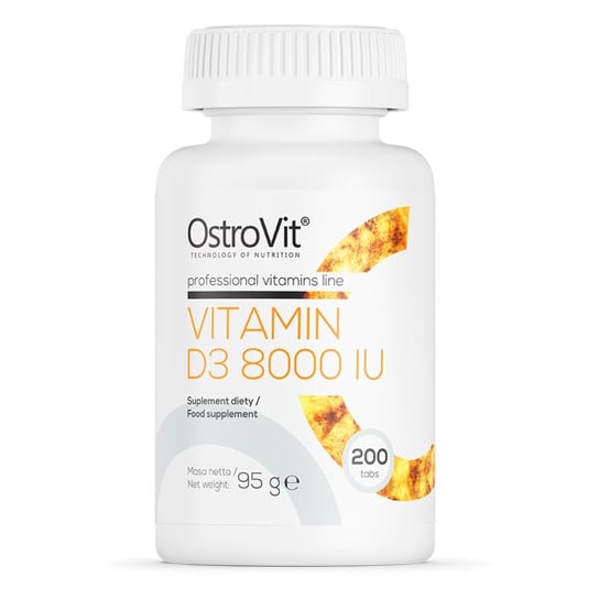 Ostrovit Witamina D3 8000 IU - Suplement diety, 200 tabletek OstroVit