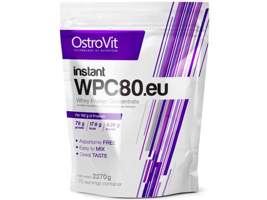 OSTROVIT, WPC80.eu INSTANT, strawberry shake, 2270 g OstroVit
