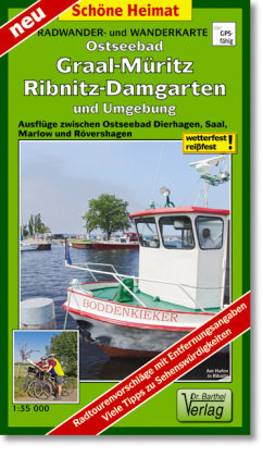 Ostseebad Graal-Müritz, Ribnitz-Damgarten und Umgebung Radwander- und Wanderkarte 1 : 35 000 Barthel, Barthel Andreas Verlag
