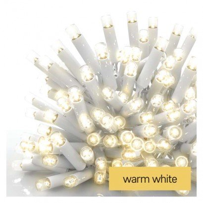 Oświetlenie łączone Profi - łańcuch 100 LED 10m ciepła biel, biały przewód, IP44 Emos