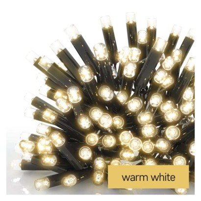 Oświetlenie łączone Profi - łańcuch 100 LED 10m ciepła biel, czarny przewód, IP44 Emos
