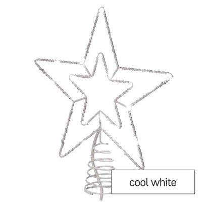 Oświetlenie łączone Standard - gwiazda na szpic 30 LED 28 cm, zimna biel, IP44 Emos