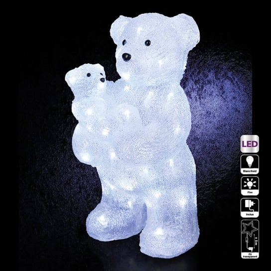 Oświetlenie Zewnętrzne Niedźwiedź Polarny, Akryl, 44 Cm Fééric Lights and Christmas