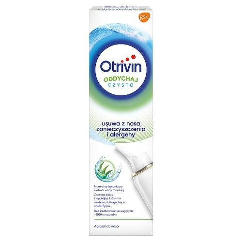Otrivin Oddychaj Czysto areozol do nosa dla dorosłych z ekstraktem z aloesu 100ml Otrivin