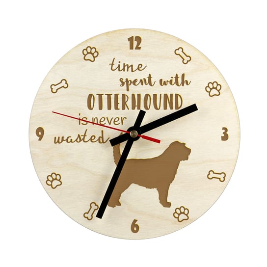 Otterhound, Pies na wydry Zegar z grawerem 30 cm Inna marka