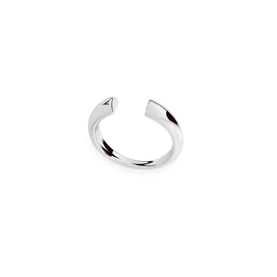 Otwarty pierścionek obrączka, srebro 925, XENIA x GIORRE : ROZMIAR PIERŚCIONKA - 11 |UK:L | Φ16,00 MM, Srebro - kolor pokrycia - Pokrycie platyną GIORRE