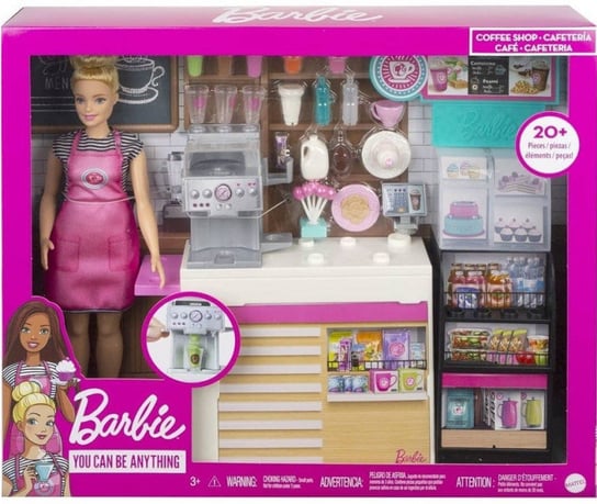 [OUTLET] Barbie, lalka z zestawem Kawiarenka Barbie