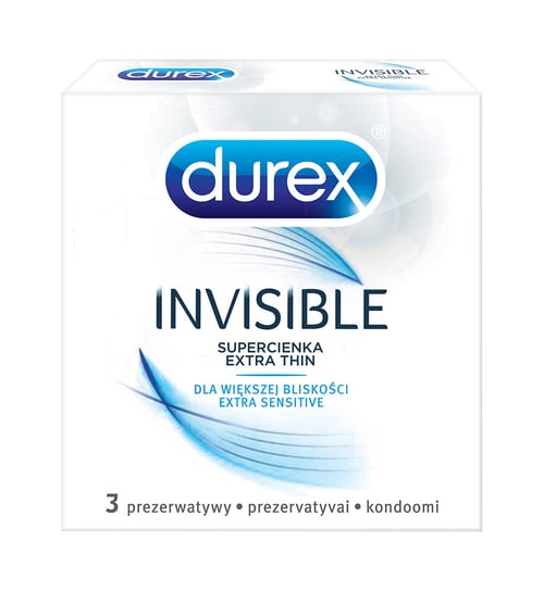 OUTLET DUREX prezerwatywy INVISIBLE EXTRA SENSITIVE 3 szt. Durex