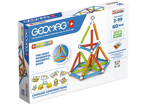 [OUTLET] Geomag,  Supercolor Panels Recycled 60 pcs, G384 Geomag