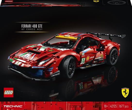 [OUTLET] LEGO Technic, klocki Ferrari 488 GTE “AF Corse #51”, 42125 LEGO
