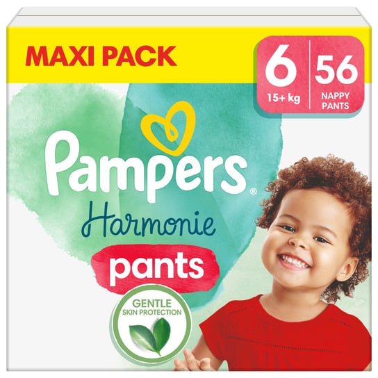 [OUTLET] Pampers, Harmonie Baby Pieluchomajtki, rozmiar 6, 15kg+, 56 szt. Pampers