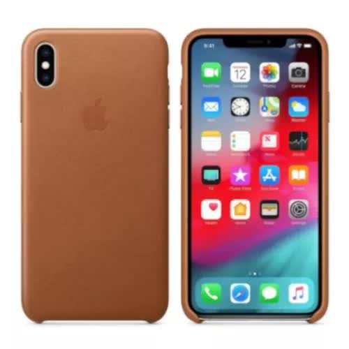 [OUTLET] Skórzane Etui iPhone XS Max Leather Case Saddle Brown Apple
