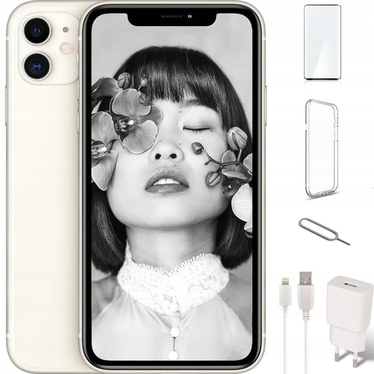 [OUTLET] Smartfon Apple iPhone 11 128 GB Biały - 100% Kondycja baterii Apple