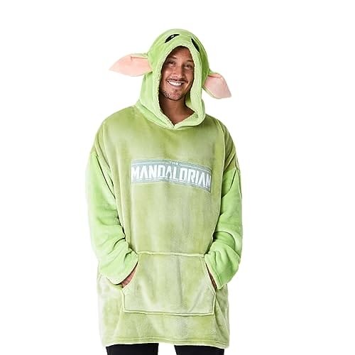 Oversize Hoodie Comfy The Mandalorian - Disney, Grün, Baby Yoda Ohren, Sherpa Fleece, Kängurutasche, Einheitsgröße Inna marka