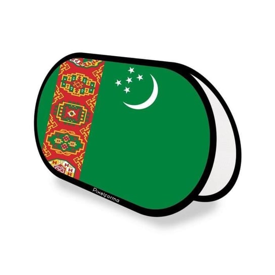 Owalny wspornik reklamowy Flaga Turkmenistanu o wymiarach 70x120cm Inny producent (majster PL)