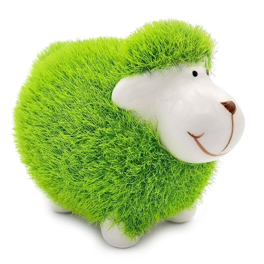 Owca ceramiczna dekoracja wielkanocna biała zielona Inna marka