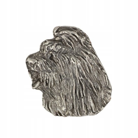 Owczarek Francuski Briard posrebrzany pin, broszka Inna marka