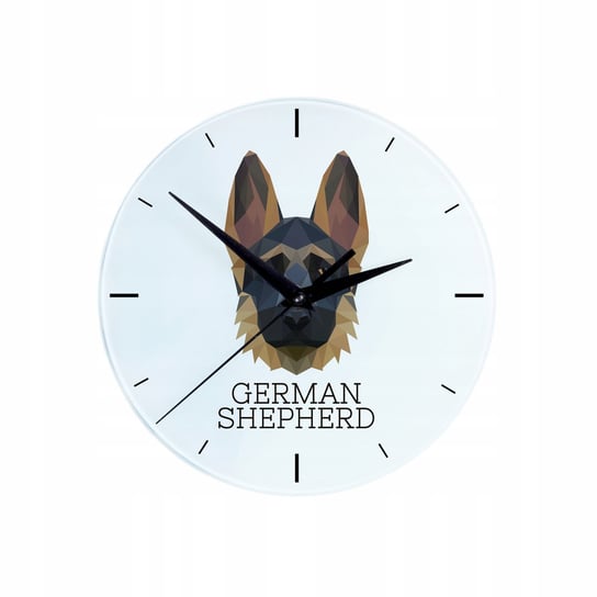 Owczarek niemiecki pies geometryczny Zegar ścienny Inna marka