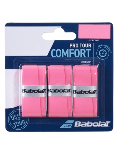 Owijki Tenisowe Wierzchnie Babolat Pro Tour Comfort X3 Różowe Babolat