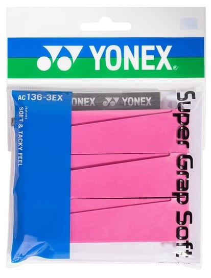 Owijki Wierzchnie Yonex Super Grap Soft 3P Różowe Yonex