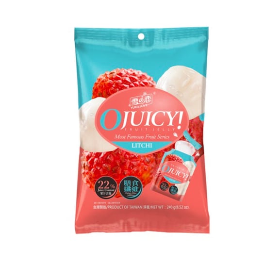 Owocowe Galaretki o Smaku Litchi | Lychee | Liczi "Ojuicy | Litchi Fruit Jelly" 12x20g) 240g Yuki & Love Inny producent