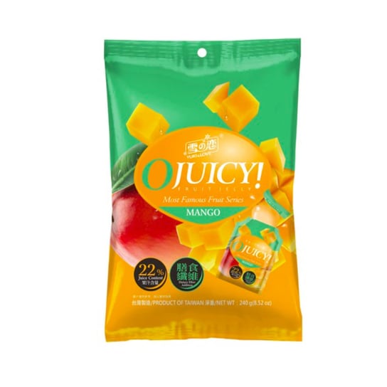 Owocowe Galaretki o Smaku Mango "Ojuicy | Mango Fruit Jelly" 240g (12x20g) 240g Yuki & Love Inny producent