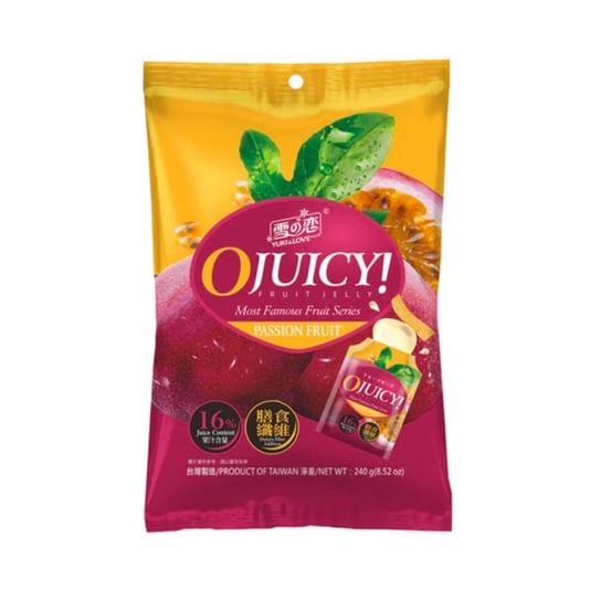 Owocowe Galaretki o Smaku Marakui "Ojuicy | Passion Fruit Jelly" 240g (12x20g) 240g Yuki & Love Inny producent