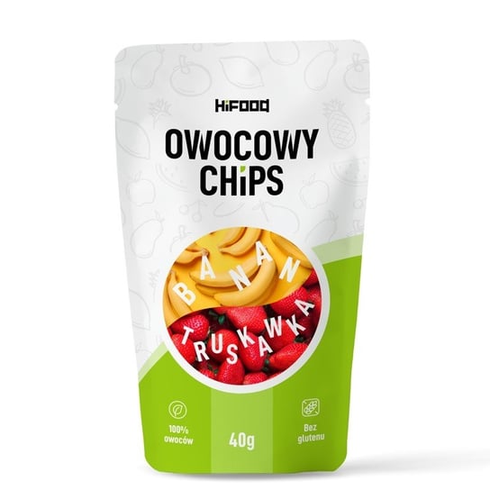 OWOCOWY CHIPS BANAN-TRUSKAWKA HiFood