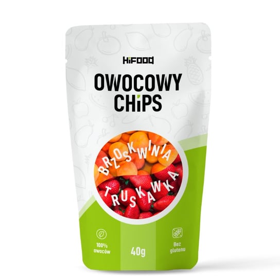 Owocowy Chips Brzoskwinia-Truskawka HiFood