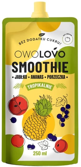 OWOLOVO Smoothie Tropikalnie Jabłko-Ananas-Porzeczka 250 ml | Owocowy Owolovo